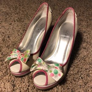 ALFANI PEEP TOE WEDGES